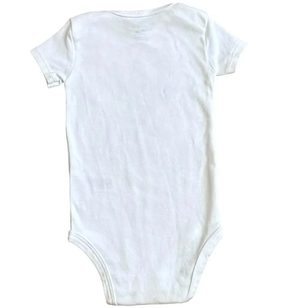 Carter’s Baby Short Sleeve Women With Vision White & Black Onesie. 12 Months.